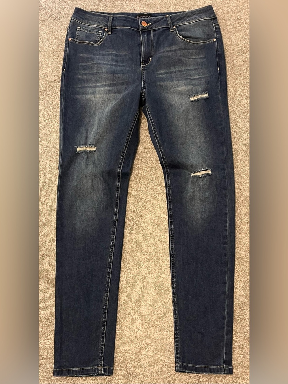 Good MetHera Slim Fit Ripped Jeans in Dark Blue 12